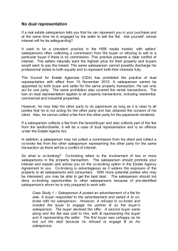 No dual representation - Council for Estate Agencies