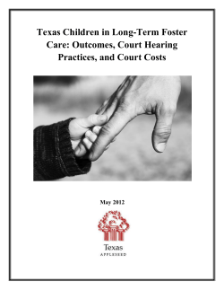 Texas Children in Long-Term Foster Care: Outcomes, Court Hearing