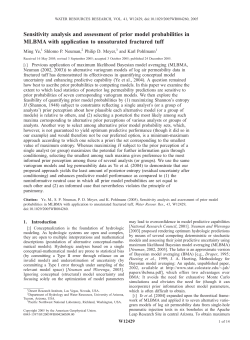 Sensitivity analysis and assessment of prior model probabilities in