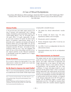 A Case of Mixed Dyslipidemia - Journal of Clinical and Preventive