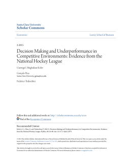 Decision Making and Underperformance in Competitive