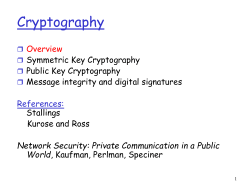 Cryptography: symmetric