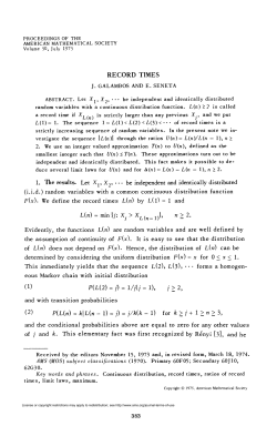 record times - American Mathematical Society