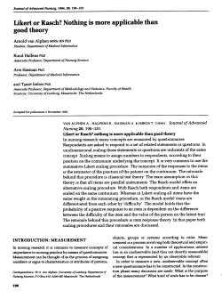 Likert or Rasch? Nothing is more applicable than good theory