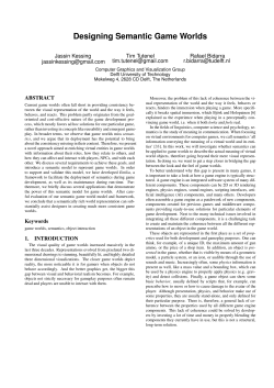 Designing Semantic Game Worlds