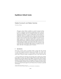 Equilibrium Default Cycles