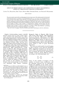 Effects of predictability and competition on group and individual