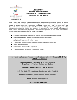 &Eacute;quipe Nouveau-Brunswick - Government of New Brunswick