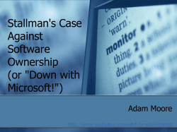 Stallman`s Case Against Software Ownership (or "Down