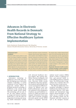 advances in electronic health records in Denmark