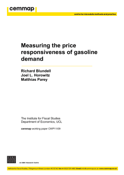 Measuring the price responsiveness of gasoline demand