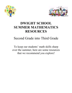 Recommended Math Experiences