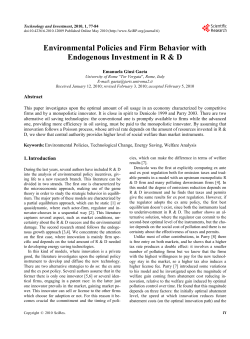 Environmental Policies and Firm Behavior with Endogenous