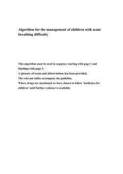 Algorithm for the management of children with acute breathing