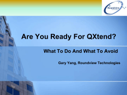 User Case Study: QXtend Implementation At