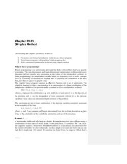 Simplex Method - math for college