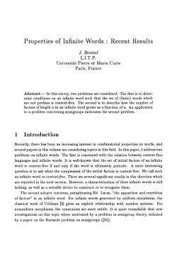 Properties of infinite words : Recent results