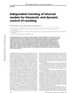 Independent learning of internal models for kinematic and dynamic