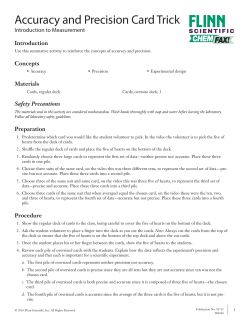 Accuracy and Precision Card Trick