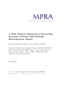 A Path Integral Approach to Interacting Economic Systems with