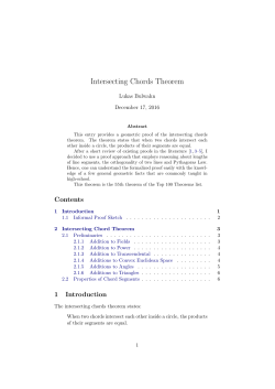 Intersecting Chords Theorem