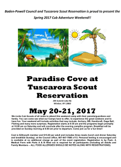 Baden-Powell Council and Tuscarora Scout Reservation is proud to