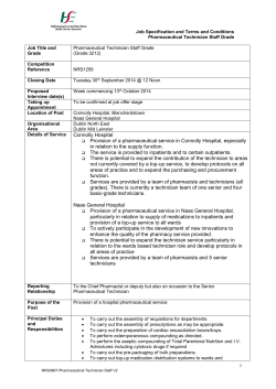 Job Specification and Terms and Conditions