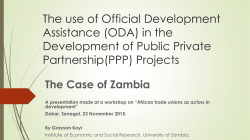 The use of Official Development Assistance (ODA)
