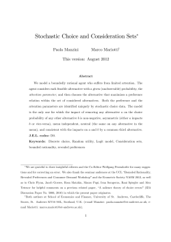 Stochastic Choice and Consideration Sets