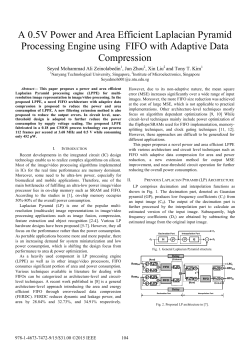 A 0.5V Power and Area Efficient Laplacian Pyramid Processing