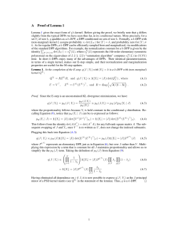 A Proof of Lemma 1