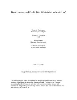 Bank Leverage and Credit Risk: What do fair values tell us