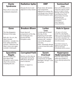 Silent Fury Print and Play Field Disruption Cards