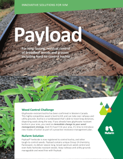 For long-lasting, residual control of broadleaf weeds