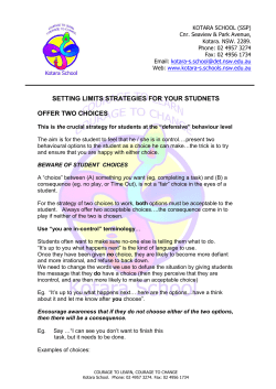 setting limits strategies for your studnets offer two choices