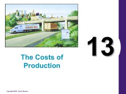 Costs of Production