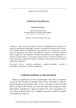 Defective Equilibrium