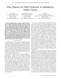 Play Patterns for Path Prediction in Multiplayer Online Games