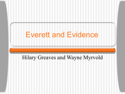 Everett and Evidence