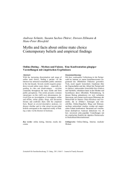 Myths and facts about online mate choice Contemporary beliefs and
