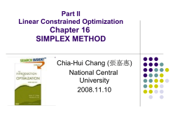 Chapter 16 SIMPLEX METHOD