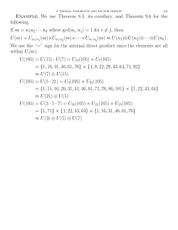 Example. We use Theorem 8.3, its corollary, and Theorem 9.6 for the