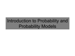Introduction to Probability and Probability Models