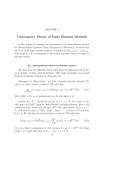 Convergence Theory of Finite Element Methods
