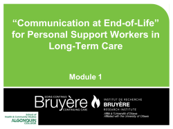 Communication at End-of-Life: Module 1