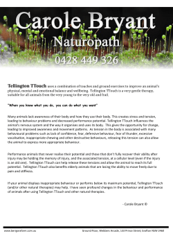 Tellington TTouch uses a combination of touches and ground