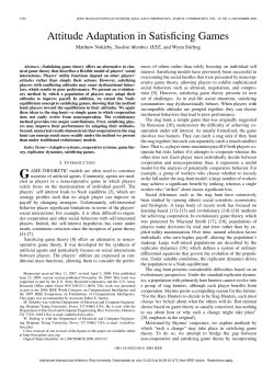 Attitude Adaptation in Satisficing Games