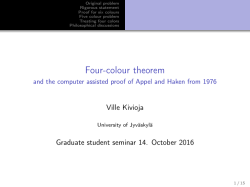 Four-colour theorem - and the computer assisted proof of Appel and