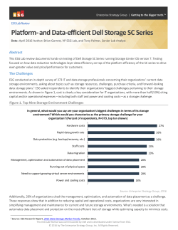 Platform-and Data-efficient Dell Storage SC Series