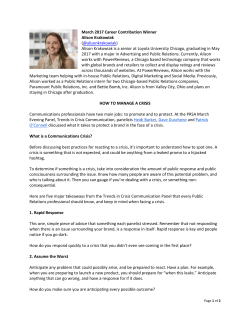 March 2017 Career Contribution Winner Alison Krakowiak